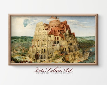 SAMSUNG the Frame TV Art | Pieter Bruegel The Elder - Der Turm von Babel | Sofort Download | Rahmen Art TV | Digitale Datei #TV335