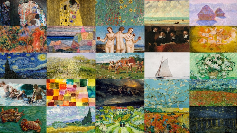 Samsung frame tv vintage art special offer. 100 of the most famous paintings in one collection! the ultimate bundle of 100 of the world's best paintings. Offer at very low price!