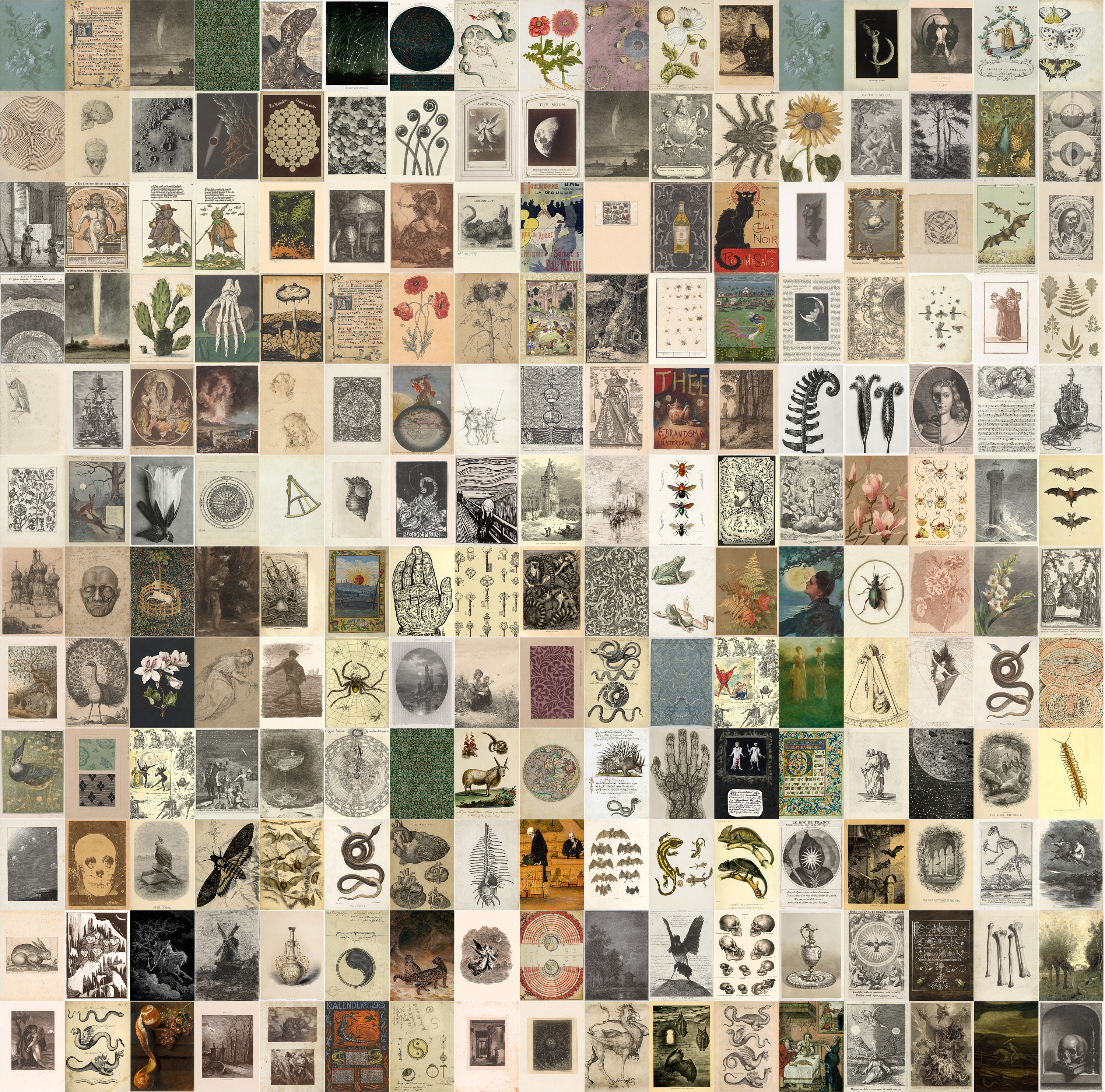 200 PCS 1/3 Grunge Room Decor Aesthetic | Vintage Photo Collage