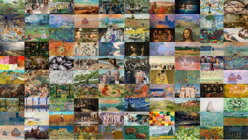 Samsung frame tv vintage art special offer. 100 of the most famous paintings in one collection! the ultimate bundle of 100 of the world's best paintings. Offer at very low price!