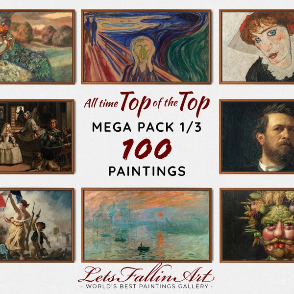 SAMSUNG frame Tv OFFER | Mega Set 1/3 of 100 All Time Top of the Top Paintings Collection | The Frame Art Tv | #TVSET17