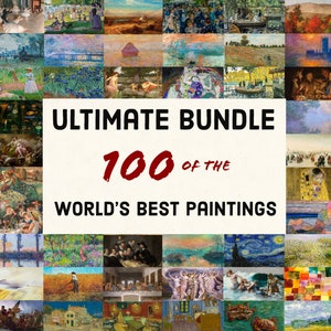 Samsung frame tv vintage art special offer. 100 of the most famous paintings in one collection! the ultimate bundle of 100 of the world's best paintings. Offer at very low price!