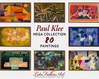 Offre Paul Klee MEGA SET - Lot de 80 peintures abstraites de Paul Klee | Téléviseur The Frame Art de Samsung #TVSET08