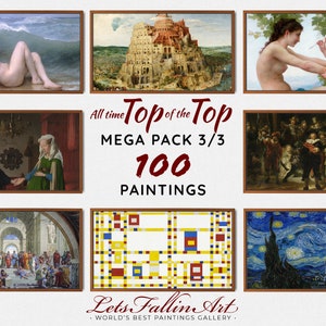 SAMSUNG frame Tv OFFER | Mega Set 3/3 of 100 All Time Top of the Top Paintings Collection | The Frame Art Tv | #TVSET19