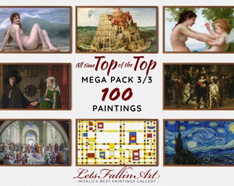 SAMSUNG frame Tv OFFER | Mega Set 3/3 of 100 All Time Top of the Top Paintings Collection | The Frame Art Tv | #TVSET19