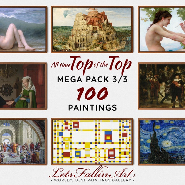 SAMSUNG frame Tv OFFRE | Mega Set 3/3 de 100 Top of the Top Paintings Collection de tous les temps | Le Cadre Art Tv | #TVSET19