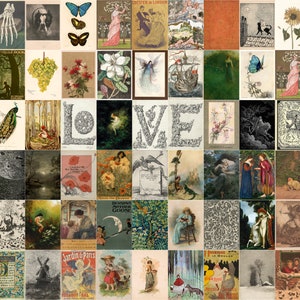 HUGE SUPER KIT 3/3 | Vintage Aesthetic Wall Collage Pack of 300 pcs | High Res | Retro Wall Decor | Instant Download | WP06