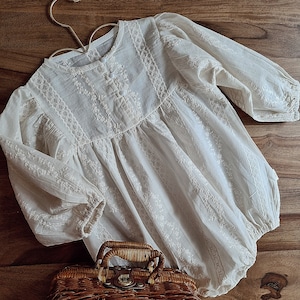 Vintage style-ivory romper