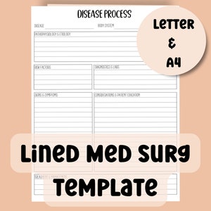 Med Surg Nursing Template | Patho Concept Map | Pathophysiology Pdf | Pharmacy Tech | Nursing Student | Disease Disorder Template