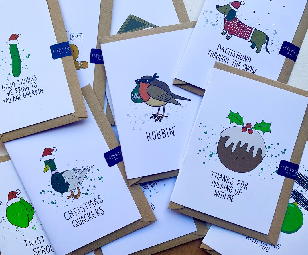 Funny Christmas Card Multipack Cute Christmas Card Multipack Etsy
