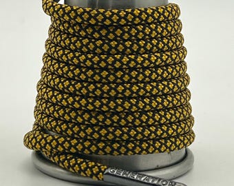 Gold Yellow Black Dr Marten Paracord Generation Laces with a LIFETIME GUARANTEE  boot laces sneaker laces shoe laces Midnight Gold