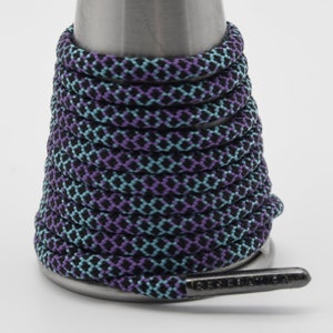 Purple Blue Turquoise  Paracord Generation Laces with a LIFETIME GUARANTEE  boot laces sneaker laces shoe laces skate laces Dragon