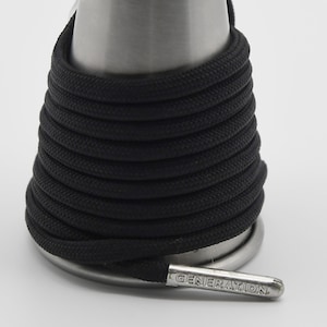 Black  Paracord Generation Laces with a LIFETIME GUARANTEE  boot laces sneaker laces shoe laces skate laces black