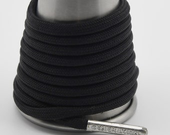 Black  Paracord Generation Laces with a LIFETIME GUARANTEE  boot laces sneaker laces shoe laces skate laces black