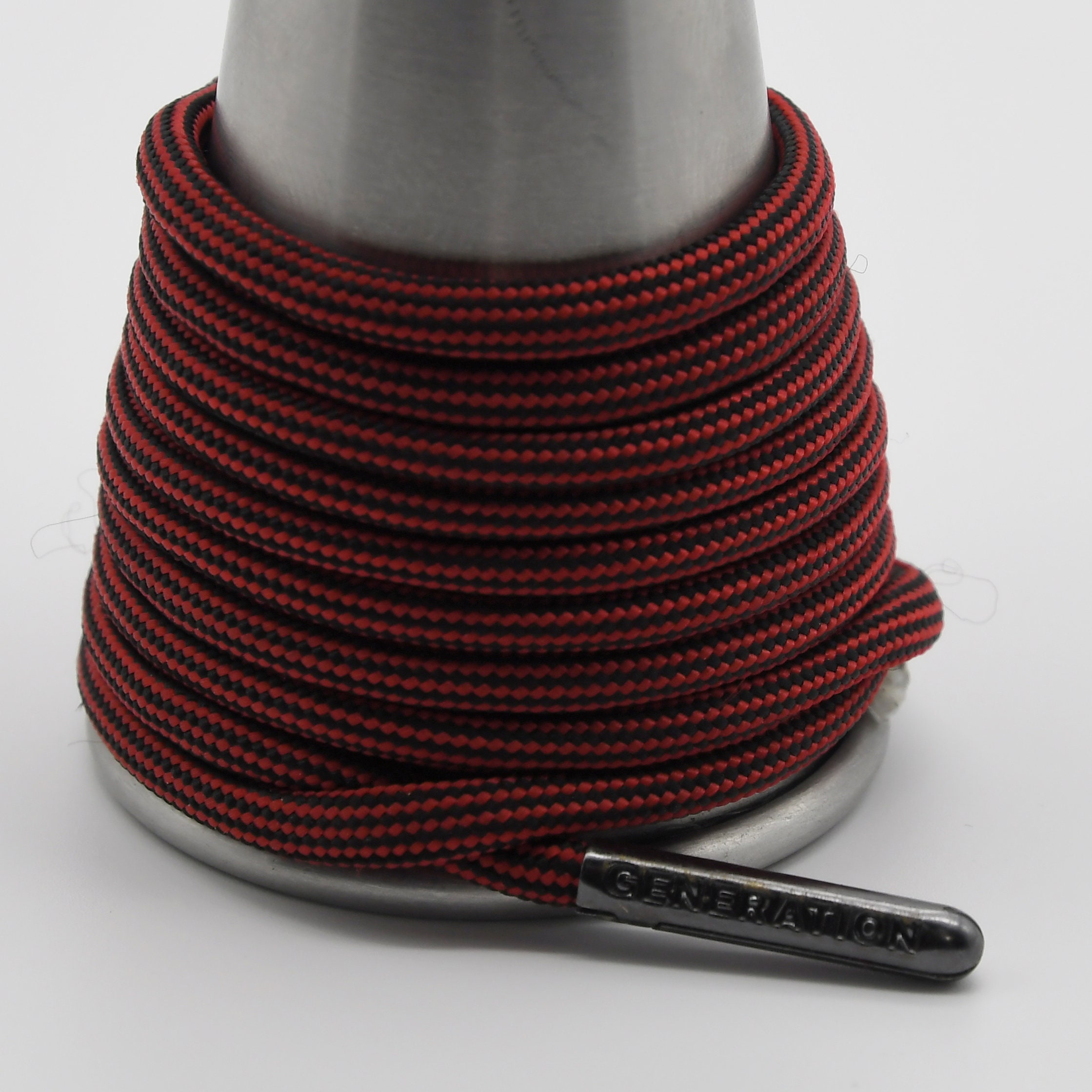 Red black Paracord Generation Laces with a LIFETIME GUARANTEE  boot laces sneaker laces shoe laces skate laces  charity