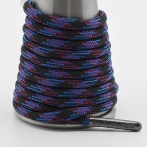 Blue Black Purple Paracord Generation Laces with a LIFETIME GUARANTEE  boot laces sneaker laces shoe laces skate laces twilight