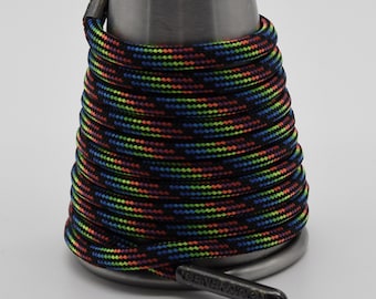 Dark Rainbow Pride  Paracord Generation Laces with a LIFETIME GUARANTEE  boot laces sneaker laces shoe laces skate laces