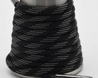 Black Gray Raider Raiders Paracord Generation Laces with a LIFETIME GUARANTEE  boot laces sneaker laces shoe laces skate laces