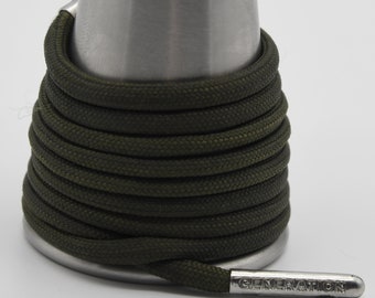Olive Green Paracord Generation Laces with a LIFETIME GUARANTEE  boot laces sneaker laces shoe laces skate laces