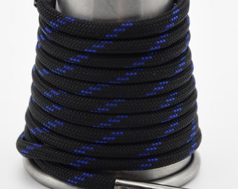 Black and blue  Paracord Generation Laces with a LIFETIME GUARANTEE  boot laces sneaker laces shoe laces skate laces  color