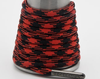 Buffalo check black red Paracord Generation Laces with a LIFETIME GUARANTEE  boot laces sneaker laces shoe laces skate laces