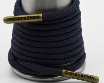 Navy blue indigo Paracord Generation Laces with a LIFETIME GUARANTEE  boot laces sneaker laces shoe laces skate laces
