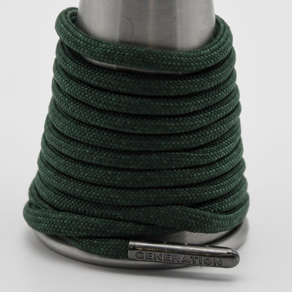 Dark Green emerald  Paracord Generation Laces with a LIFETIME GUARANTEE  boot laces sneaker laces shoe laces skate laces