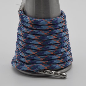 Blue orange Paracord Generation Laces with a LIFETIME GUARANTEE  boot laces sneaker laces shoe laces skate laces Gulf