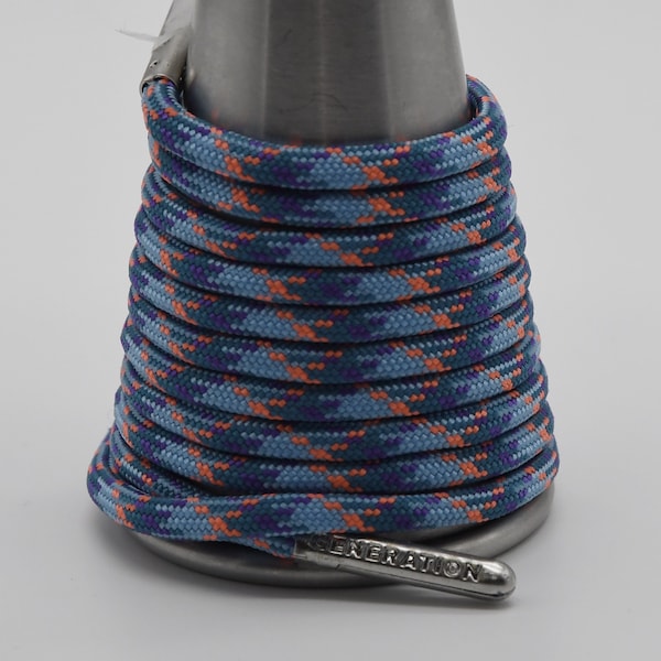 Lacets bleu orange Paracord Generation avec une GARANTIE À VIE lacets de bottes lacets de baskets lacets de skate lacets Gulf