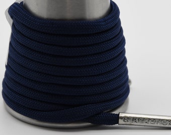 Dark Blue Paracord Generation Laces with a LIFETIME GUARANTEE  boot laces sneaker laces shoe laces skate laces midnight