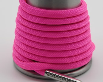 Neon pink Paracord Generation Laces with a LIFETIME GUARANTEE  boot laces sneaker laces shoe laces skate laces