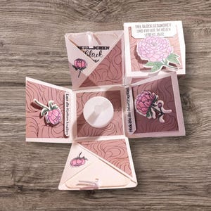 Explosionsbox - Geschenkbox zum Geburtstag die etwas andere Geburtstagskarte für Geld Gutschein Schmuck Geschenke