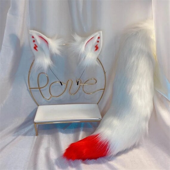 Snow Fox Original Handmade Animal Ear Hair Hoop Animal Tail Etsy
