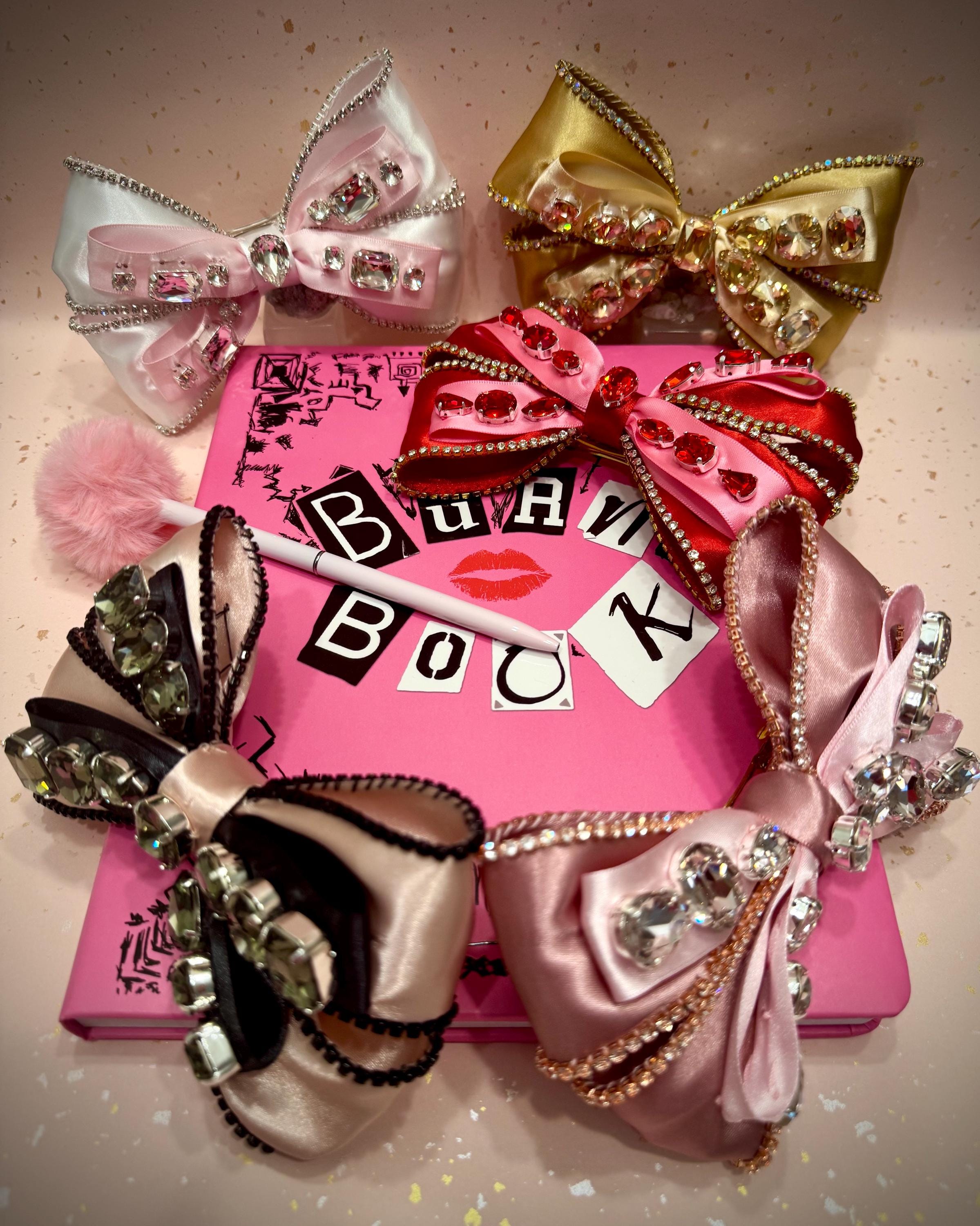 Mean Girls Bows - Pink Bows - Red Bows - Luxury Bows - Coquette Bows - Jeweled Embellished Bows - Valentines Day Bows - Hair Bow - Gift
