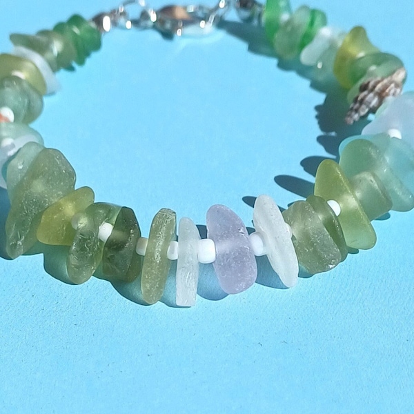 The Oblade: Polished Sea Glass Bracelet