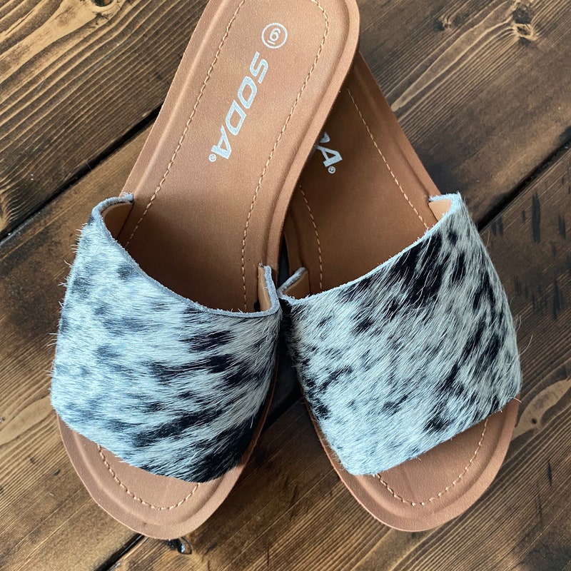CD 26 Flat Sandals Purple Pink Canvas Cowhide 685063 main image 0