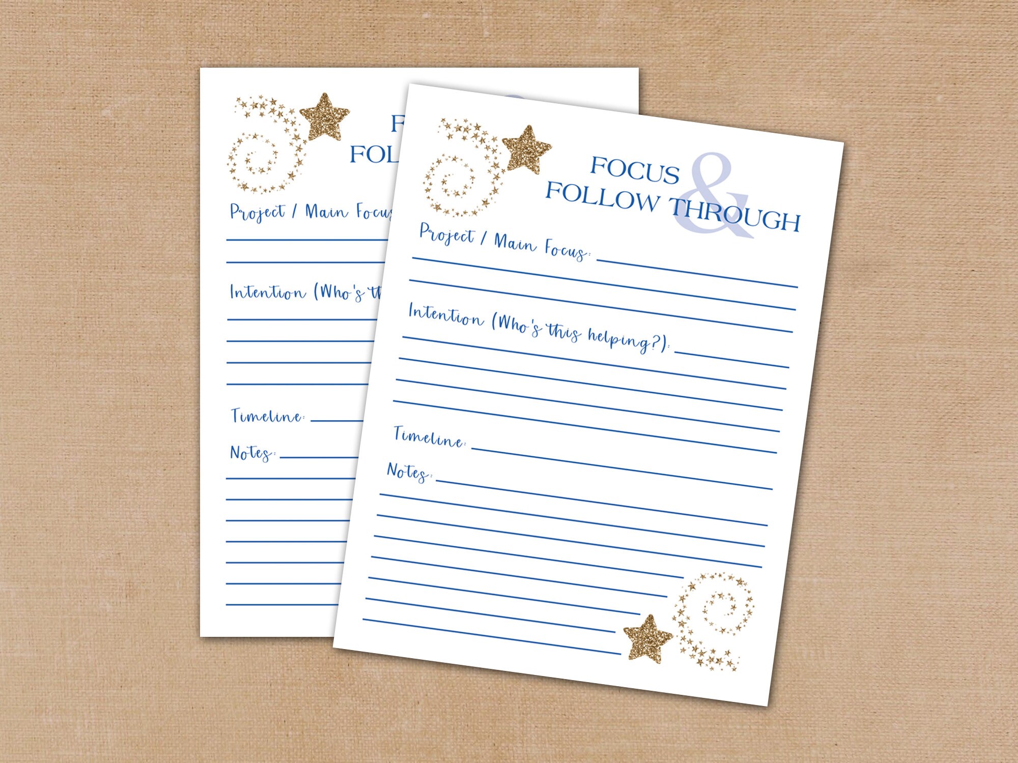 Digital Download | Simple Intention Stationary PDF Sheet ...