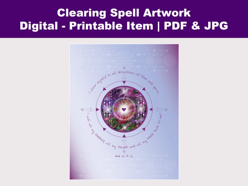 Cleansing and Clearing Spell Artwork Download | Clearing Spell ...