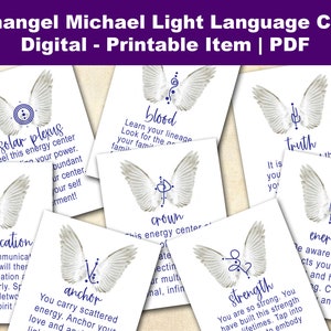 Archangel Michael Downloadable Pages to Cut Into Cards | Light Language ...