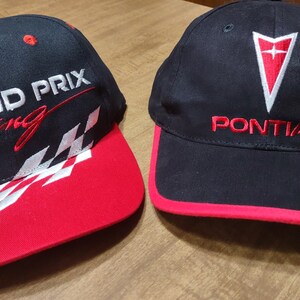LOT OF 2 Vintage Pontiac & Grand Prix Racing Cap Hat NEW