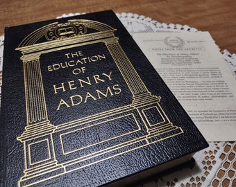 Easton Press 1970  The Education Of Henry Adams 22 k Gold Leaf Genuine Leather Collector's Library Includes Notes Front The Archives