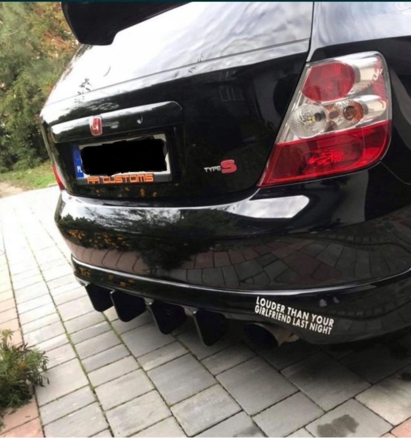 Honda Civic EP3 EP2 Typer Sport Diffuser Fins - Etsy