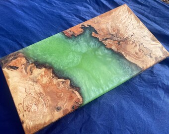 Emerald Green & Spalted Maple Charcuterie Board