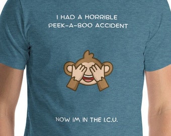 Dad Joke Shirt - Peek A Boo - Kurzärmeliges Unisex T-Shirt