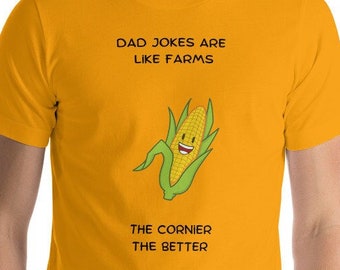 Dad Joke Shirt - Corny Corn - Kurzärmeliges Unisex T-Shirt