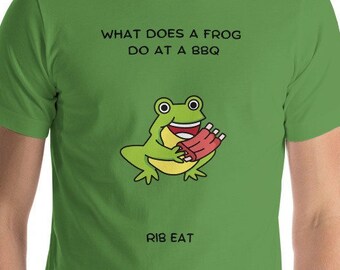 Dad Joke Shirt - Frosch am Grill - Kurzärmeliges Unisex T-Shirt