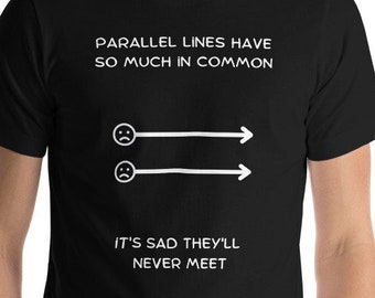 Dad Joke Shirt - Parallel Lines - Kurzärmeliges Unisex T-Shirt