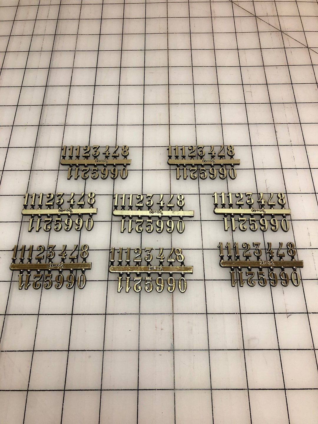 Half Inch Vintage Plastic Clock Face Numbers Hot Press. Etsy