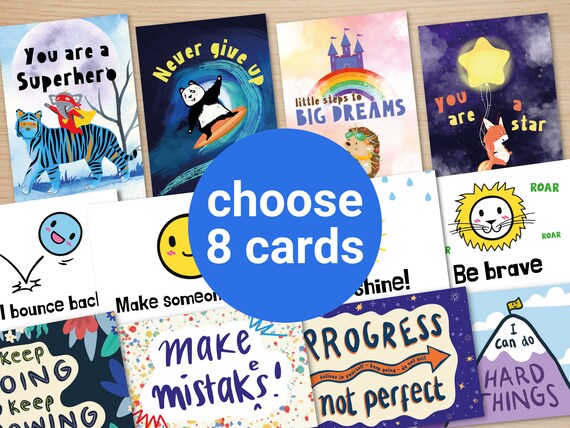 Choose Your Own Growth Mindset Inspired Postcards and Spread the