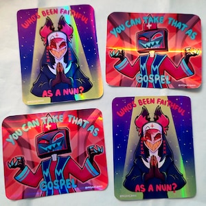 Holografische vinylstickers: Hazbin Hotel